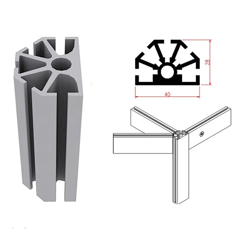 1/2 Aluminum Profile 8-way octagonal column upright extrusion for exhibition display booth