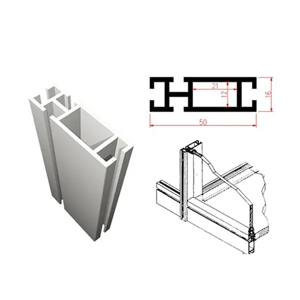 50mm Beam Extrusion with 4-grooves for Display Stand Booth