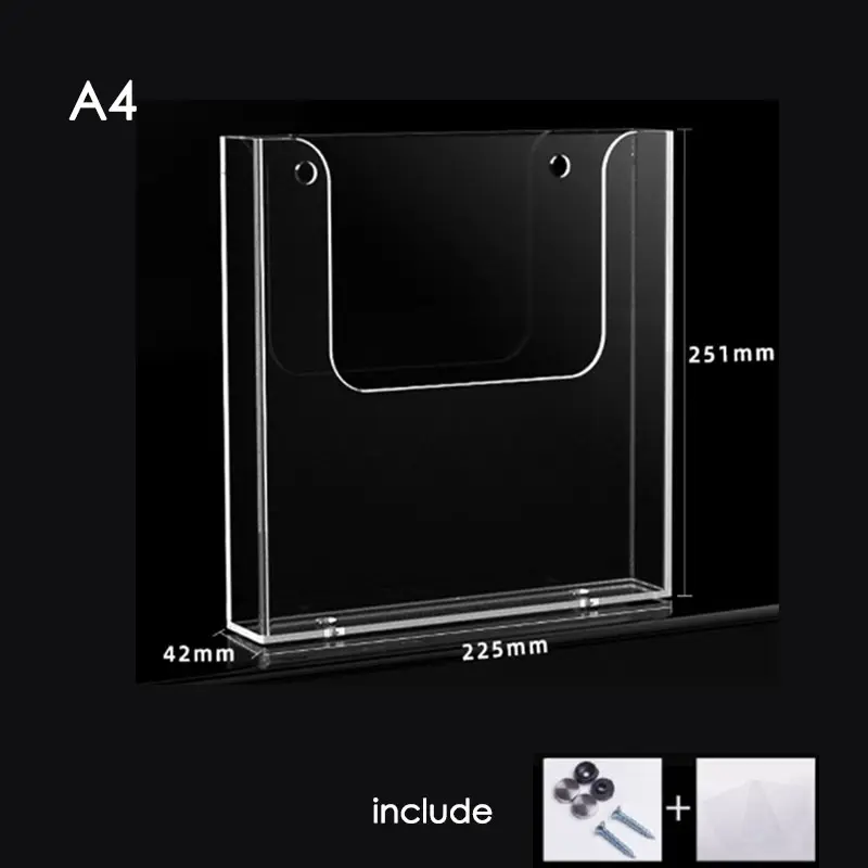 An ideal choice to enhance the office environment - transparent acrylic document rack