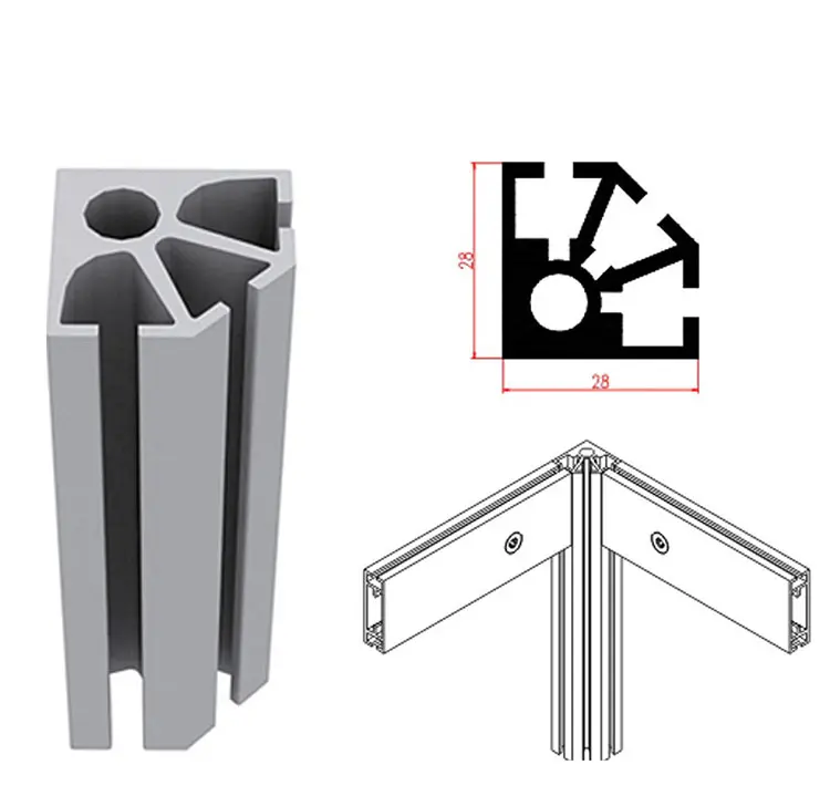 1/4 octagonal upright extrusion