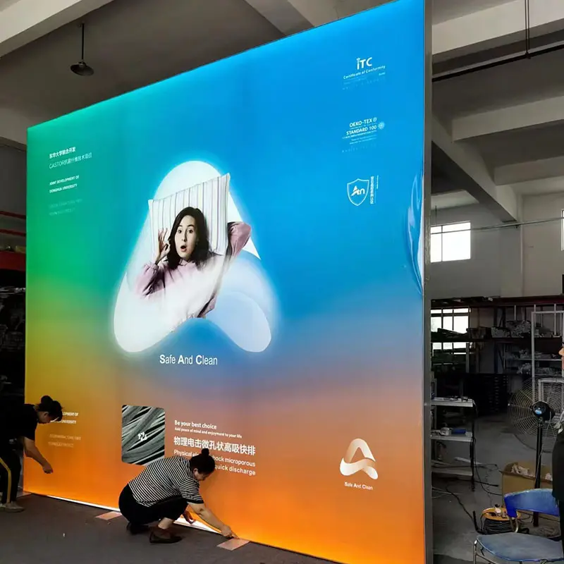 fabric lightbox display