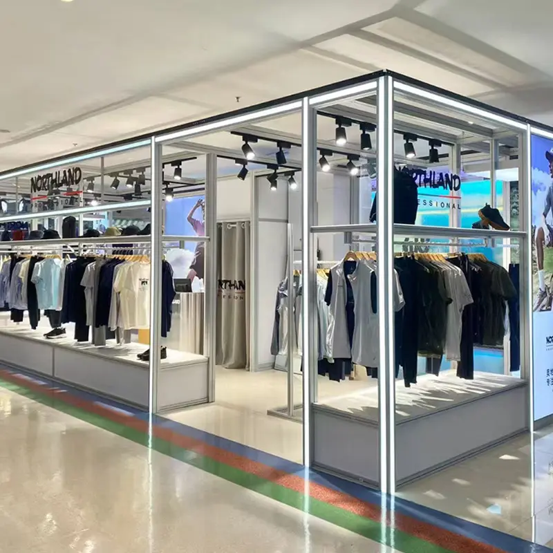 Fast trade show customized fashion aluminum frame exhibition booth