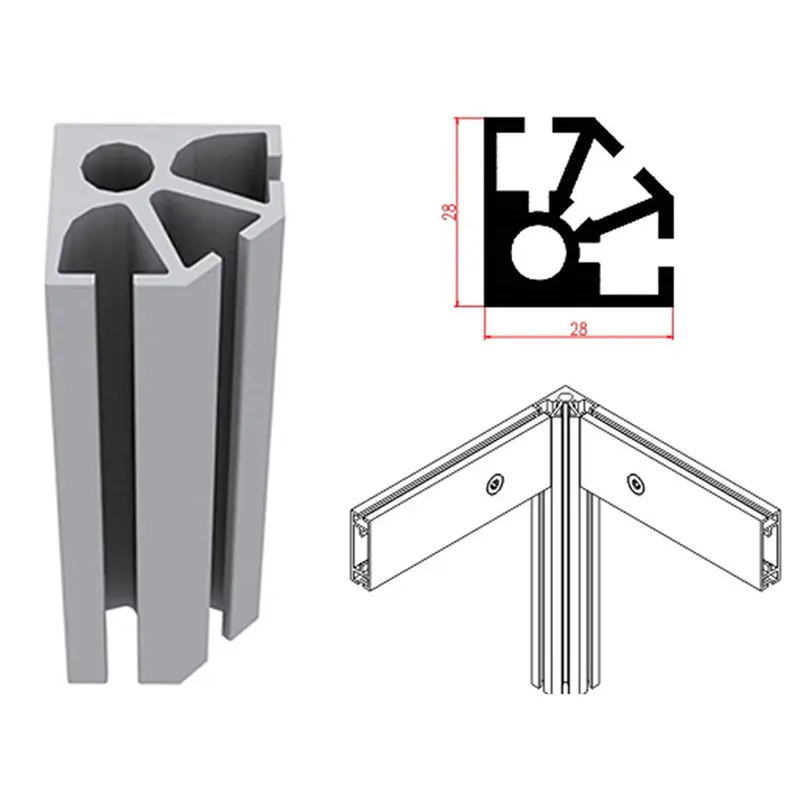 1/4 upright extrusion of small hole for trade show display booth