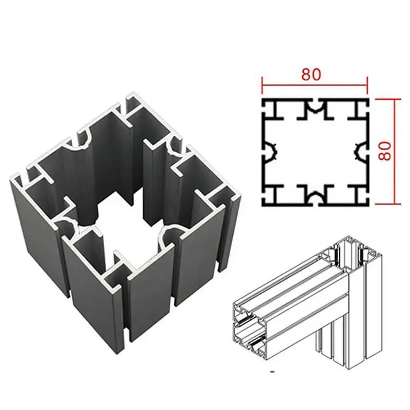 80mm square extrusion for fabric display booth