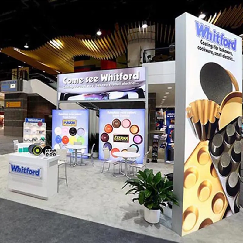 Customized Aluminum frame booth Led light box trade show displays fabric lightbox exhibition stand