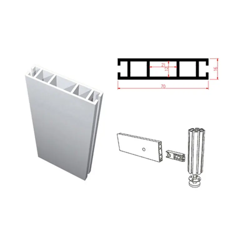 70mm beam extrusion with 2-grooves for  aluminum profile modern exhibition stand design