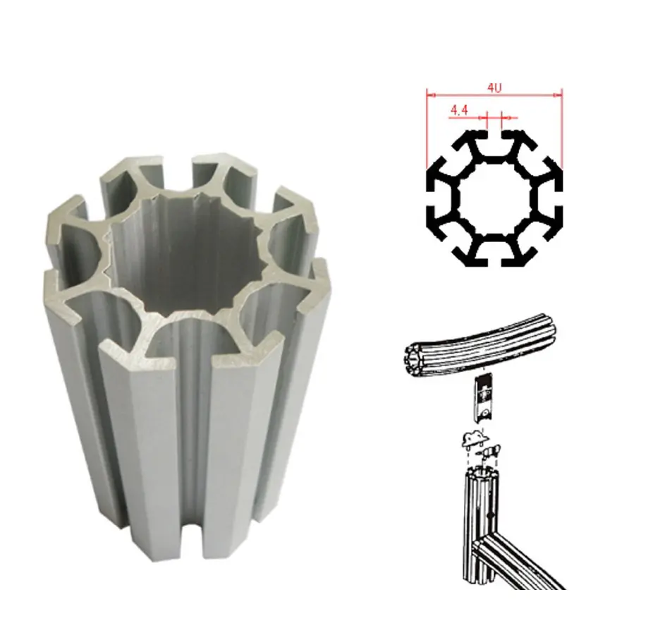 aluminum profile  8-way  upright extrusion S108 for trade show booth display