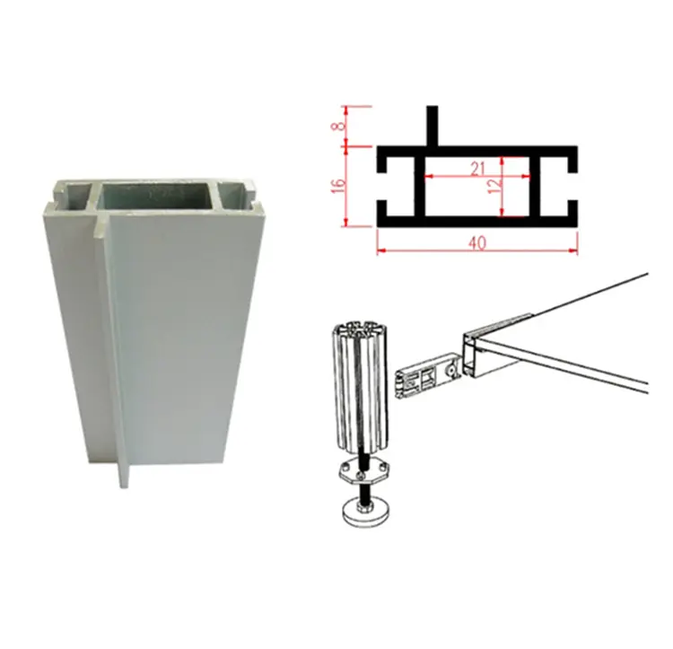 40mm beam extrusion with one supporting for modular exhibition stands