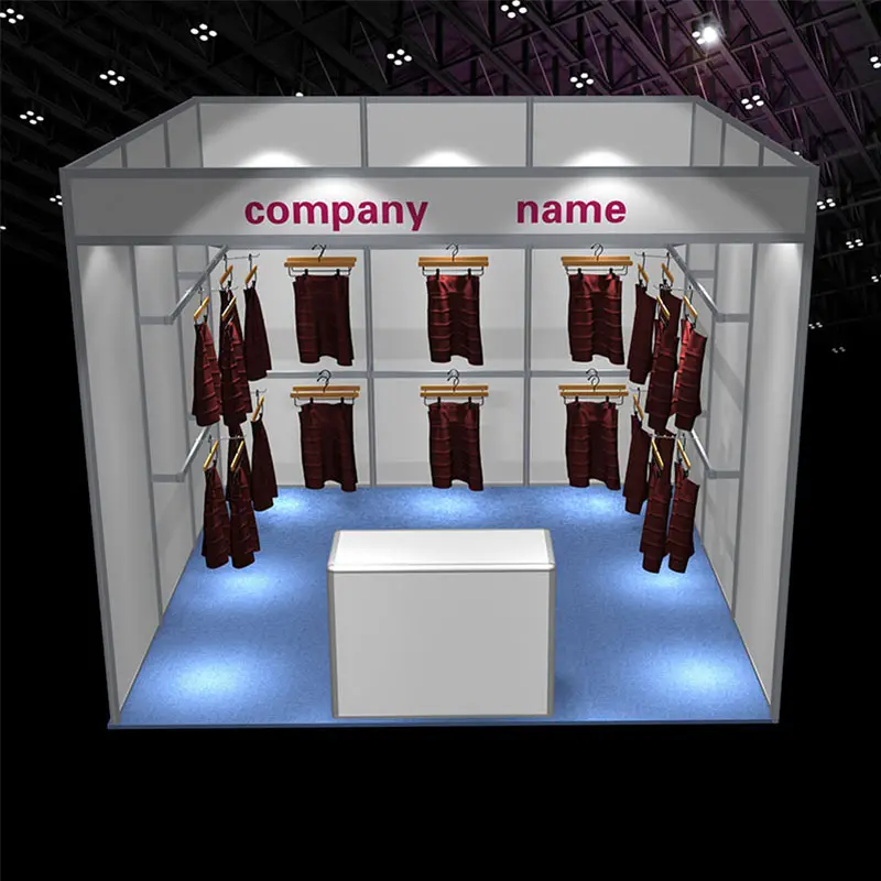 10x10ft exhibition standard booth for cloting display